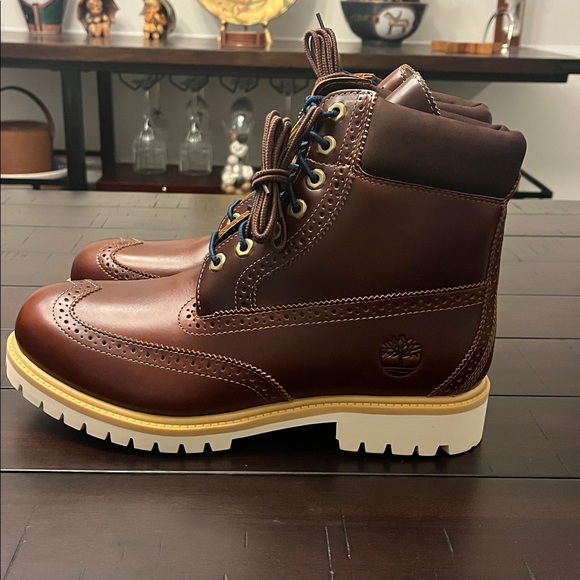 Timberland 6” Premium Brogue Boots Limited Edition Brown new Mens Size 9 main image 8